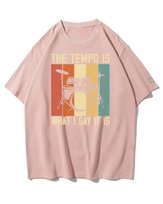 Koszulka oversize Tempo Perkusisty Muzyka Kolory Prezent Różowy 3XL