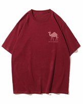 Koszulka oversize Wielbłądzi Humor Śmieszne Zwierzęta Bordowy XXL