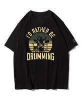 Koszulka oversize Wolę Perkusję Pasja Muzyka Prezent Czarny XXL