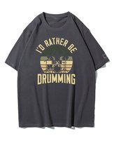 Koszulka oversize Wolę Perkusję Pasja Muzyka Prezent Grafitowy 3XL