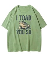 Koszulka oversize Żaba z Żartem Śmieszne Zwierzęta Matcha M