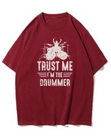 Koszulka oversize Zaufaj Perkusiście Muzyka Koncert Bordowy 3XL