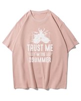 Koszulka oversize Zaufaj Perkusiście Muzyka Koncert Różowy 3XL