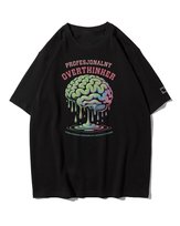 Koszulka oversize Zbyt Dużo Myślę Overthinker na Prezent Czarny 3XL