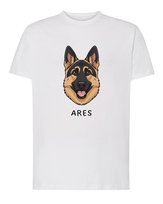 Koszulka Owczarek niemiecki Personalizowana Pupil Pies Biały M