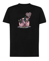 Koszulka Parodia Coco Channel Śmieszne Kura Czarna M