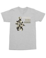 Koszulka Patriotyczna Chwała Duma Honor Wojskowa Szara L