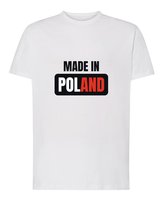 Koszulka Patriotyczna Made in Poland Polska Prezent Biały XL