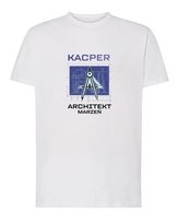 Koszulka Personalizowana dla Architekta Prezent Biały L