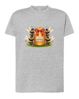 Koszulka Personalizowana dla Pszczelarzy Imię Prezent Szara XL