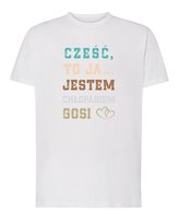 Koszulka Personalizowana Dzień Chłopaka Partner na Prezent Biały M