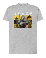 Koszulka Personalizowana Łowca Potworów Dwa Miecze Gry Szara M