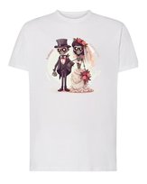 Koszulka Personalizowana Śmieszna Ślub Zombie Biała XL