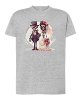 Koszulka Personalizowana Śmieszna Ślub Zombie Szara M
