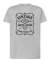 Koszulka Personalizowana Vintage Rocznik Szara M