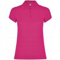 Koszulka POLO Damska Bawełna PIQUE Roly STAR 6634 RÓŻ ROSETTE L ROLY