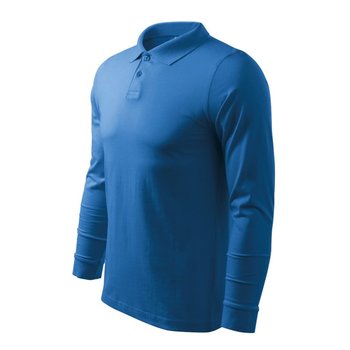 Koszulka polo Malfini Single J. LS M (kolor Niebieski, rozmiar M) - MALFINI