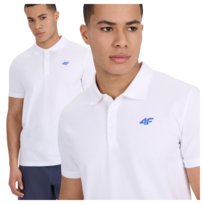 Koszulka polo męska 4F 4FWSS25TPTSM704-10S Biały Roz. L 4F