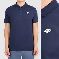 Koszulka Polo Męska 4F Regular Z Kołnierzem Granatowa 4FWMM00TPTSM0770 Granatowy 3XL 4F
