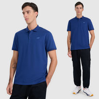 Koszulka Polo Męska 4F Regular Z Kołnierzem Granatowa 4FWMM00TPTSM367 Granatowy 3XL 4F