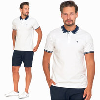 Koszulka Polo Męska PREMIUM Klasyczna Biała Polówka Krótki Rękaw MORAJ XXL