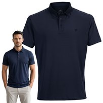 Koszulka polo męska sportowa szybkoschnąca polówka regular Peterson M granatowa Peterson