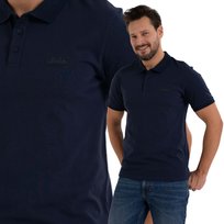 KOSZULKA POLO MĘSKA Z KRÓTKIM RĘKAWEM BAWEŁNIANA KOMFORTOWA MORAJ L NAVY