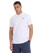 Koszulka polo męskie 4F 4FWSS26TPTSM0988-10S Biały XL 4F