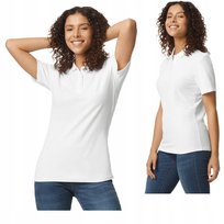 Koszulka POLO Polówka Damska BAWEŁNA Pique GIL64800 BIAŁA XL