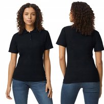 Koszulka POLO Polówka Damska BAWEŁNA Pique GIL64800 CZARNA XL