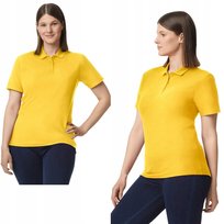 Koszulka POLO Polówka Damska BAWEŁNA Pique GIL64800 ŻÓŁTA L