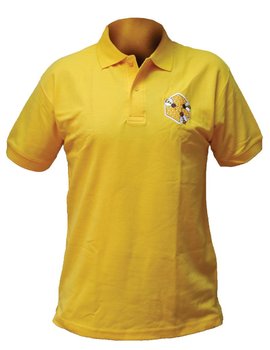 Koszulka polo z haftem (żółta) - rozmiar męski XL - BEE&HONEY