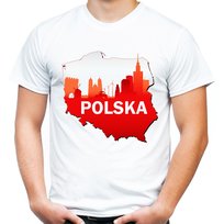 Koszulka Polska mapa męska XL