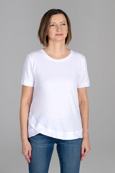 Koszulka premium bawełna a'la Supima figura jabłko biała L / Biały - Inna marka