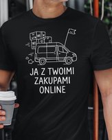 Koszulka Prezent dla Kuriera Super Kurier Czarna XL