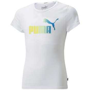 Koszulka Puma ESS+ Bleach Logo Tee G Jr 846954 (kolor Biały, rozmiar 116cm) - Puma