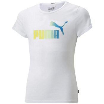 Koszulka Puma ESS+ Bleach Logo Tee G Jr 846954 (kolor Biały, rozmiar 128cm) - Puma