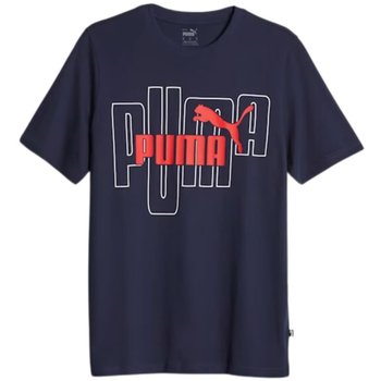Koszulka Puma Graphics No. 1 Logo Tee M 677183 (kolor Granatowy, rozmiar M) - Puma