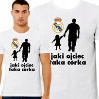 KOSZULKA RODZINNA REAL MADRYT JAKI OJCIEC TAKA CÓRKA PREZENT XXL 2036 JHK
