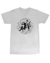 Koszulka siatkarska Sportowy styl Siatkówka Prezent Nadruk Szara M