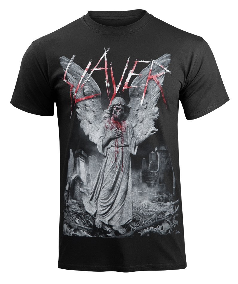 T-shirt Uomo Slayer 'Gravestone Walks' - Cotone Nero, Taglia Unisex, Licenza Ufficiale