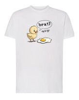 Koszulka Śmieszna Kurczak Jajko Biała L