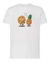 Koszulka Śmieszna Pizza Ananas Biała L