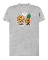 Koszulka Śmieszna Pizza Ananas Szara M