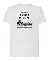 Koszulka Śmieszna Rolnik szuka Żony Biała L