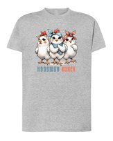 Koszulka Śmieszna Słodkie Kury Szara L