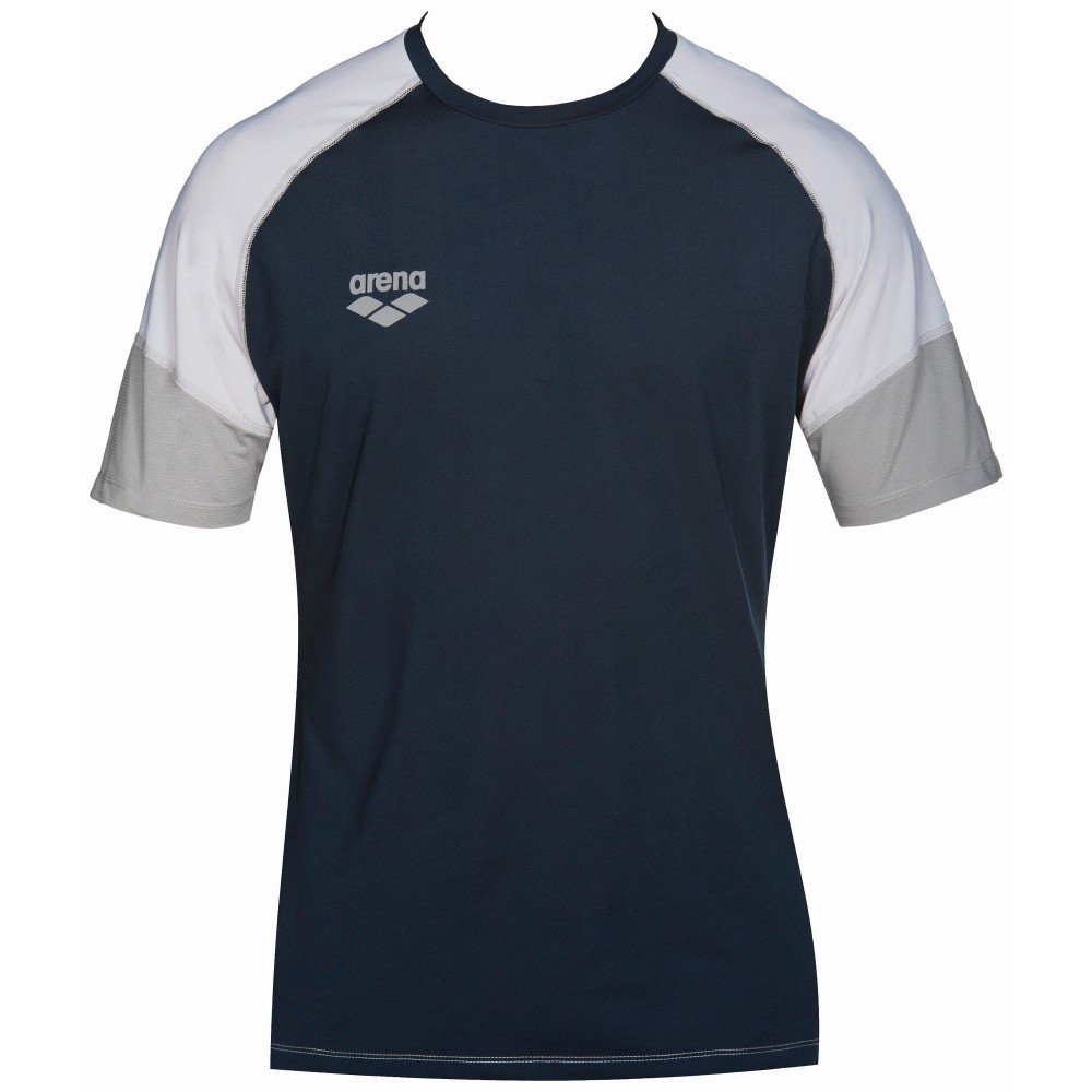 T-Shirt ARENA Team Nations Unisex - Maglia Sportiva Morbida Con Strisce E Bandiera - Uomo E Donna