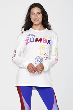 Koszulka Sportowa Z Długim Rękawem Biała Zumba Happy M - Zumba