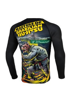 Koszulka sportowa z długim rękawem MASTERS OF BJJ HILLTOP Czarna 3XL - Pitbull West Coast