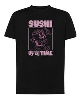 Koszulka Sushi Czas na Jedzenie Czarna L